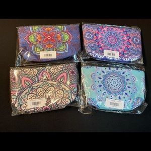 Set of 4 Mandala Makeup Jewelry Bags